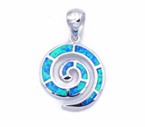 Fire Opal Swirl Necklace