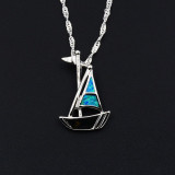 Blue Fire Opal Heart Dolphin Shaped Necklace & MORE