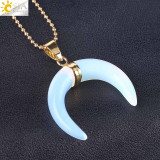 Energy Clearing Crescent Moon Necklace