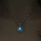 Glowing Lotus Pendant