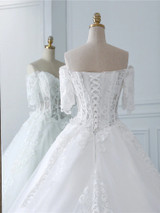 Luxury Lace Vestidos de Novia Ball Gown Wedding Dress 2020 Long Train Princess Quality Wedding Bride Dress