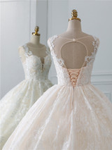 Luxury Lace Vestidos de Novia Ball Gown Wedding Dress 2020 Long Train Princess Quality Wedding Bride Dress