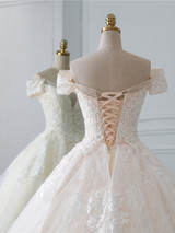 Luxury Lace Beading Long Train Ball Gown Wedding Dress 2020 Vestidos de Novia Princess Wedding Bride Dress