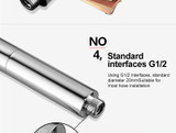 Shower Head with Switch Hand Nozzle Brass Pressure Rain & Pulse Spray Gun Round Detachable Without Drilling