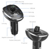 Car Kit USB Car Fast Charger 17W for Universal phone with Bluetooth Handsfree MP3 Player