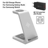 QI 10W Fast Charge 3 in 1 Wireless Charger Station