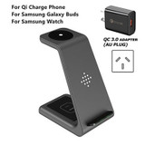 QI 10W Fast Charge 3 in 1 Wireless Charger Station