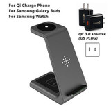 QI 10W Fast Charge 3 in 1 Wireless Charger Station