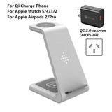 QI 10W Fast Charge 3 in 1 Wireless Charger Station