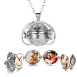 Memory Wing Photo Locket Necklace Memory Wing Photo Locket Necklace