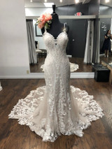 Small/Mermaid Sweetheart Sweep Train Organza Lace Wedding Dress