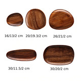 Wood Irregular Oval Wood Plate