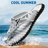 Summer Leather Flip Flops Non-slip Outdoor Beach Slippers