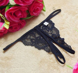 sexy lace thong women panties 2016 hot erotic open crotch crotchless brief underwear g-string thong bows female t pants