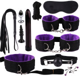Sex Toys For Couples Handcuffs Whip Nipples Clip Blindfold Mouth Gag Adult Sex Toys Kit BDSM Bondage Toy Flirt Games For Couples