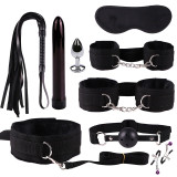 Sex Toys For Couples Handcuffs Whip Nipples Clip Blindfold Mouth Gag Adult Sex Toys Kit BDSM Bondage Toy Flirt Games For Couples