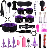 Sex Toys For Couples Handcuffs Whip Nipples Clip Blindfold Mouth Gag Adult Sex Toys Kit BDSM Bondage Toy Flirt Games For Couples