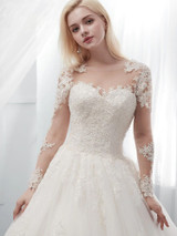 long Sleeve Wedding Dress 2021 Long Train Vestidos De Novia Princess Bridal Gowns Plus Size abito da sposa Real Photos