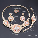 Exquisite Dubai Silver Color Jewelry Sets Nigerian Wedding Women Accessories Jewelry Set African Beads Costume Jewelry Set
