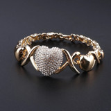 Women Jewelry Sets Luxury Bridal Wedding Necklace Earrings Set Costume Heart Shape Design