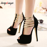Sexy High Heels Women Shoes Platform Peep Toe Pumps