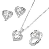 Jewelry Set Ring Stud - Earring - Necklace