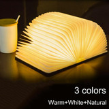 3-Color Creative LED Book Desk Lamp (USB Rechargeable)
