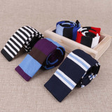 Fashion Men's Colourful Knit Tie Stripe Vintage Knitted Ties 2020
