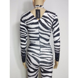 Stretch Zebra Bodysuit/Jumpsuit Sexy Dance Costume