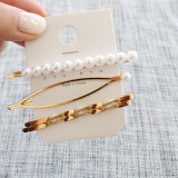 3Pcs/Set Metal Pearls Hair Clips For Women Hairbands Comb Bobby Pin Barrettes Hairpins Headwear Hair Accessories Styling Tools