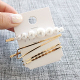 3Pcs/Set Metal Pearls Hair Clips For Women Hairbands Comb Bobby Pin Barrettes Hairpins Headwear Hair Accessories Styling Tools