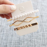 3Pcs/Set Metal Pearls Hair Clips For Women Hairbands Comb Bobby Pin Barrettes Hairpins Headwear Hair Accessories Styling Tools