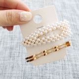 3Pcs/Set Metal Pearls Hair Clips For Women Hairbands Comb Bobby Pin Barrettes Hairpins Headwear Hair Accessories Styling Tools