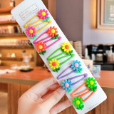 10/15 Pcs/Set Girls Cute Cartoon Animals Fruit 5 cm Hairpins Children Lovely Hair Clips Barrettes Headband Kids Hair Accessories