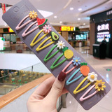 10/15 Pcs/Set Girls Cute Cartoon Animals Fruit 5 cm Hairpins Children Lovely Hair Clips Barrettes Headband Kids Hair Accessories
