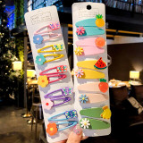 10/15 Pcs/Set Girls Cute Cartoon Animals Fruit 5 cm Hairpins Children Lovely Hair Clips Barrettes Headband Kids Hair Accessories