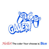 Carved Gamer Vinyl Wall Sticker game room For Kids Room Decoration Wall Murals boys bedroom Decor gaming poster wallpaper