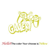 Carved Gamer Vinyl Wall Sticker game room For Kids Room Decoration Wall Murals boys bedroom Decor gaming poster wallpaper