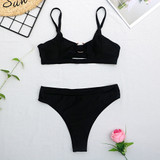 Sexy Snake Print Bikini set High waist Swimwear Women Hollow out Swimsuit Female Brazilian Bikini Bathers bathing suit