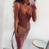 WannaThis Knee-Length Dress Knitted Elastic Sleeveless Bodycon elegant Women Summer Sexy V-Neck Button Party Slim Dresses WannaThis Knee-Length Dress Knitted Elastic Sleeveless Bodycon elegant Women Summer Sexy V-Neck Button Party Slim Dresses