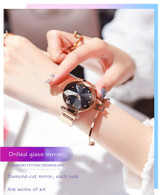 Ladies Magnetic Starry Sky Clock Luxury Women Watches Fashion Diamond Female Quartz Wristwatches