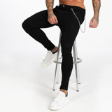 Men Elastic Waist Skinny Jeans Men Stretch Ripped Pants Streetwear Mens Denim Jeans Blue