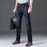 Men Jeans Skinny Slim Fit Black Blue Denim Biker Stretch Pants Trousers Casual Distressed