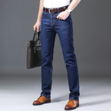 Men Jeans Skinny Slim Fit Black Blue Denim Biker Stretch Pants Trousers Casual Distressed