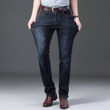 Men Jeans Skinny Slim Fit Black Blue Denim Biker Stretch Pants Trousers Casual Distressed