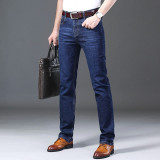 Men Jeans Skinny Slim Fit Black Blue Denim Biker Stretch Pants Trousers Casual Distressed