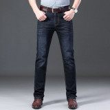 Men Jeans Skinny Slim Fit Black Blue Denim Biker Stretch Pants Trousers Casual Distressed