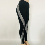 New Women Rainbow Reflective Leggings Gym Fitness Slim Stretch Elastic Glow in Dark Pants Trousers Sportswear Workout