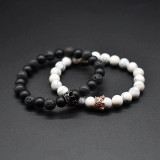 Women Man Chain Crystal Couple Bracelet for Men snap jewelry bracelet