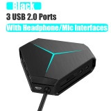 Multi USB 3.0 Hub USB Splitter TF SD Card Reader with microphone interface High Speed 6 Ports Hub For PC Computer Accessories